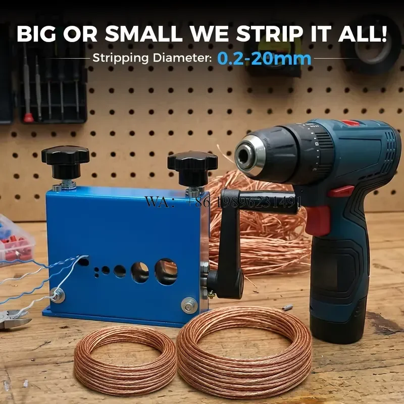Wmwmnu M20-1 Manual and Drill Driven Wire Stripper 12 Holes High Efficiency Scrap Cable Stripping for