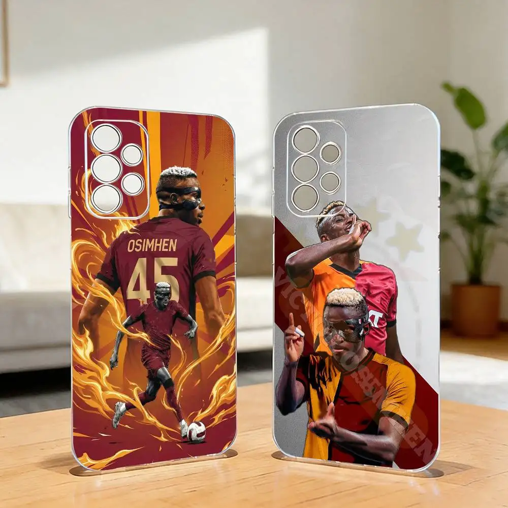 V-Victor o-Osimhen football Phone Case For Samsung S25,S24,S21,S22,S23,S30,Ultra,S20,Plus,Fe,Silicone Transparent Cover