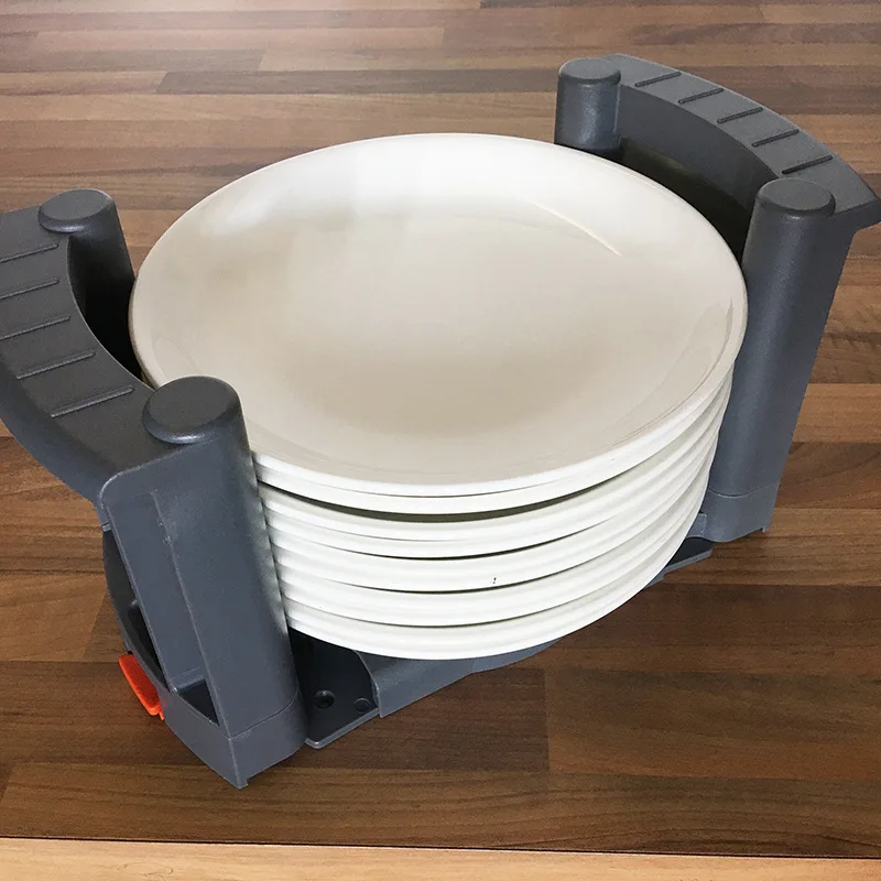 Kitchen Drawer Storage Dish Storage Rack, Cabinet Tabletop Drawer Retractable Dish Dish Plate Mobile Rack Lifter