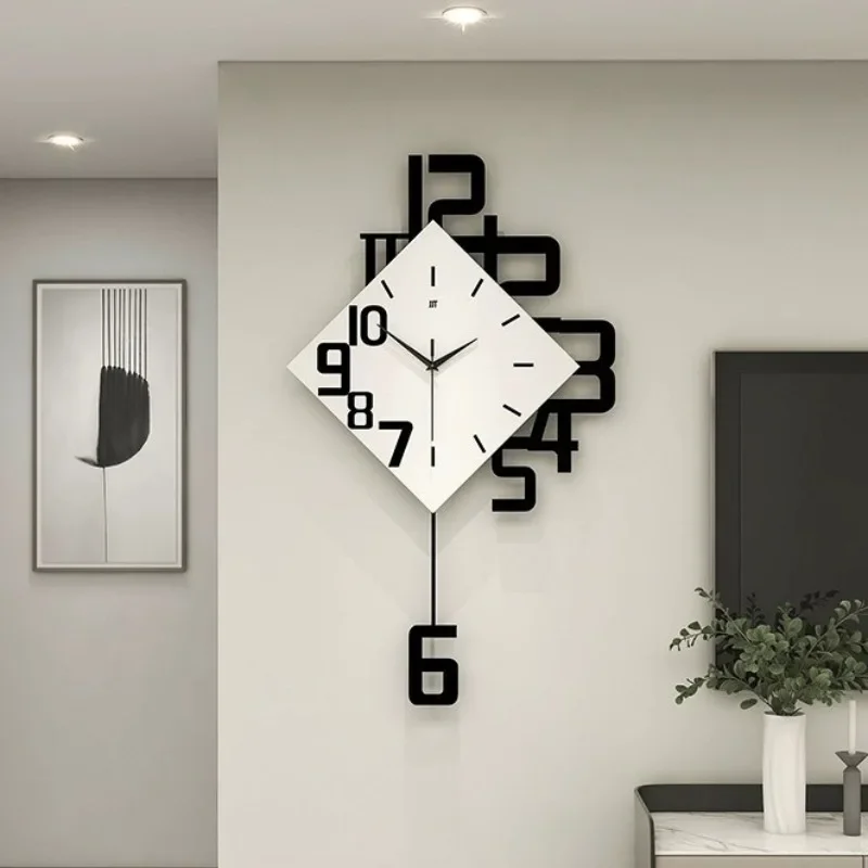 Room Design Wall Clocks Modern Creative Wall Clock Large Elegant Decoration Timepiece Digital Aesthetic Silent Electronic Clock
