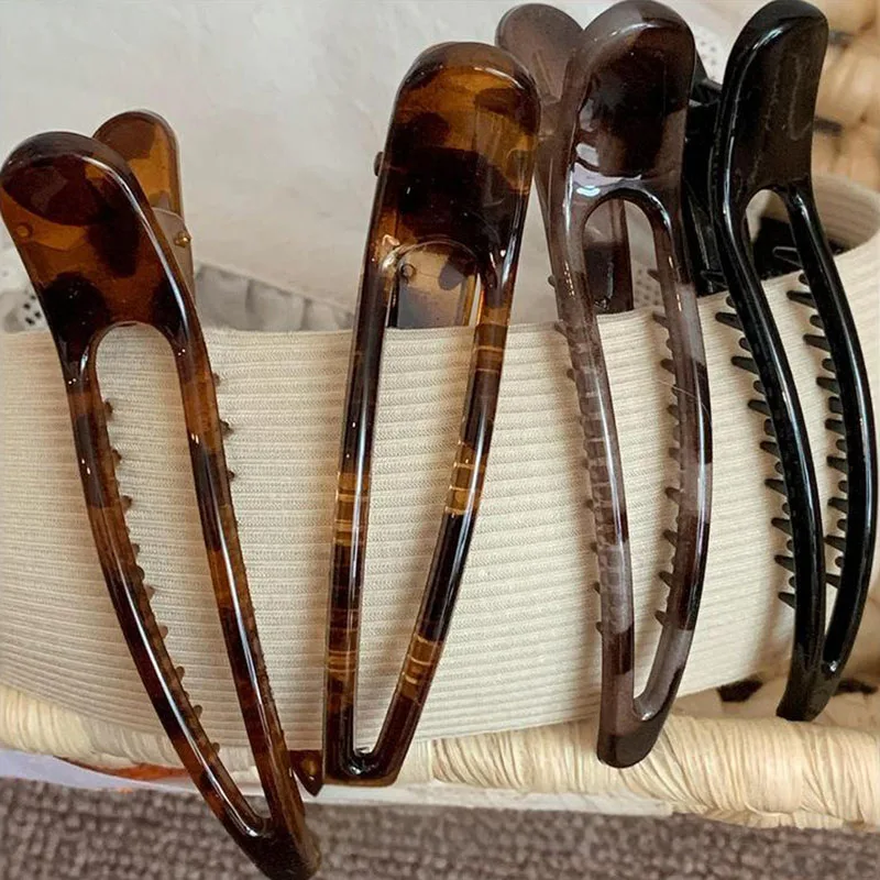 2pcs/set Vintage Leopard Print Basic Barrette For Women Girls Bangs Holder Hair Clip Sweet Long Hairpin Fashion Hair Accessories