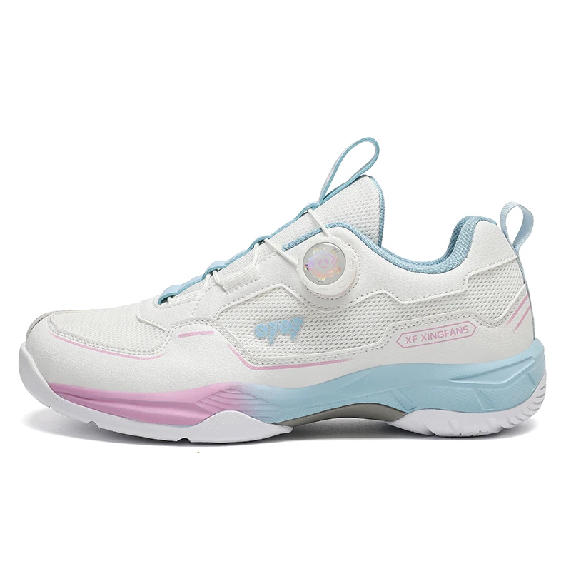 

Rotating button badminton shoes, tennis shoes, MD+rubber sole, versatile sports shoes for both men and women, suitable for indoo