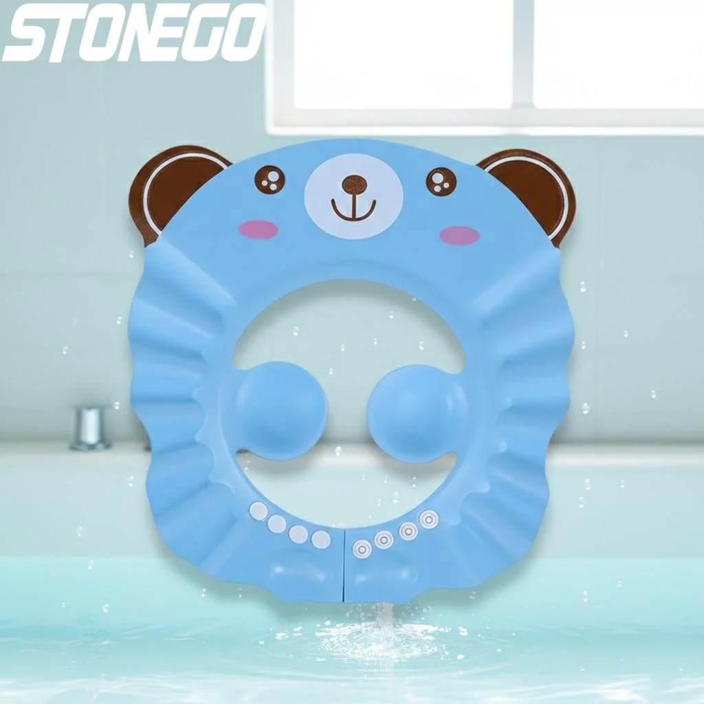 Adjustable Baby Shower Cap Ear Protection Shampoo Hair Cover Children Toddler Bathing Accessory Waterproof Wash Hair Wash Hat