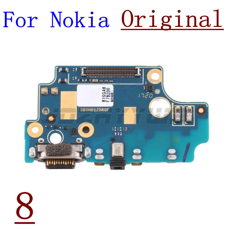 Original For Nokia 8 7 6 5 5.1 6.1 7.1 8.1 5.4 Power Charger Dock USB Charging Port Plug Board With Microphone Flex Cable