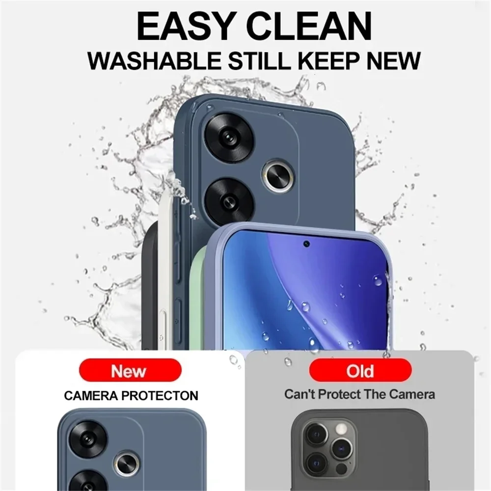 Poco F6 PocoF6 Poco F 6 Pro Case Original Liquid Silicone Soft TPU Cover Phone Case For Xiaomi Poco F6 Poco F 6 F6Pro PocoF6 Pro