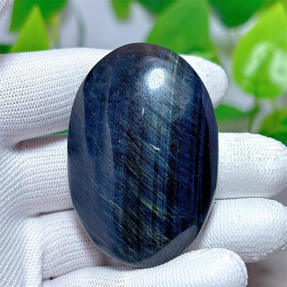 Blue Tiger Eye Palm Crystal Natural Stone Quartz Home Decoration Minerals Reiki Craft Beautiful Love Gemstone Energy Healing
