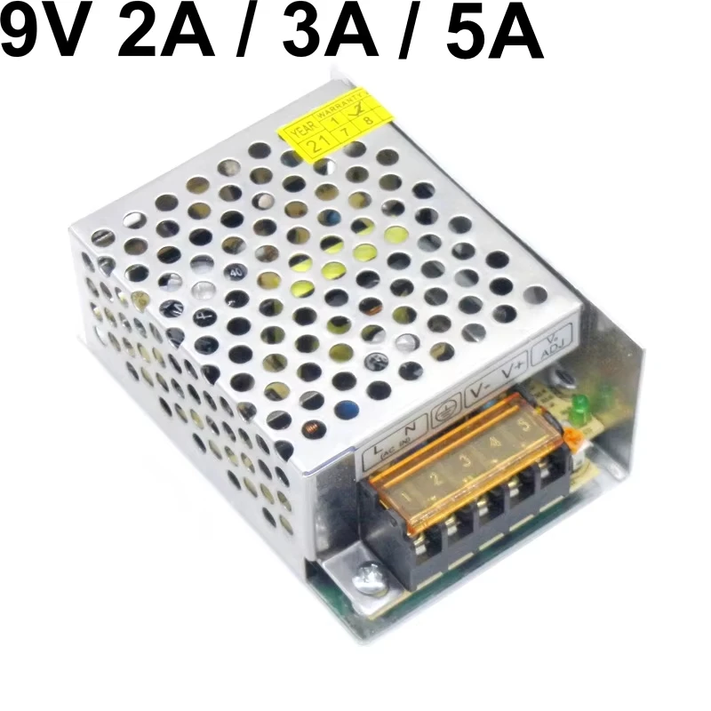 9V 2A 18W 3A 27W 5A 45W Switching Power Supply Universal Regulated Voltage Transformer 110V 220V AC to DC SMPS for CNC
