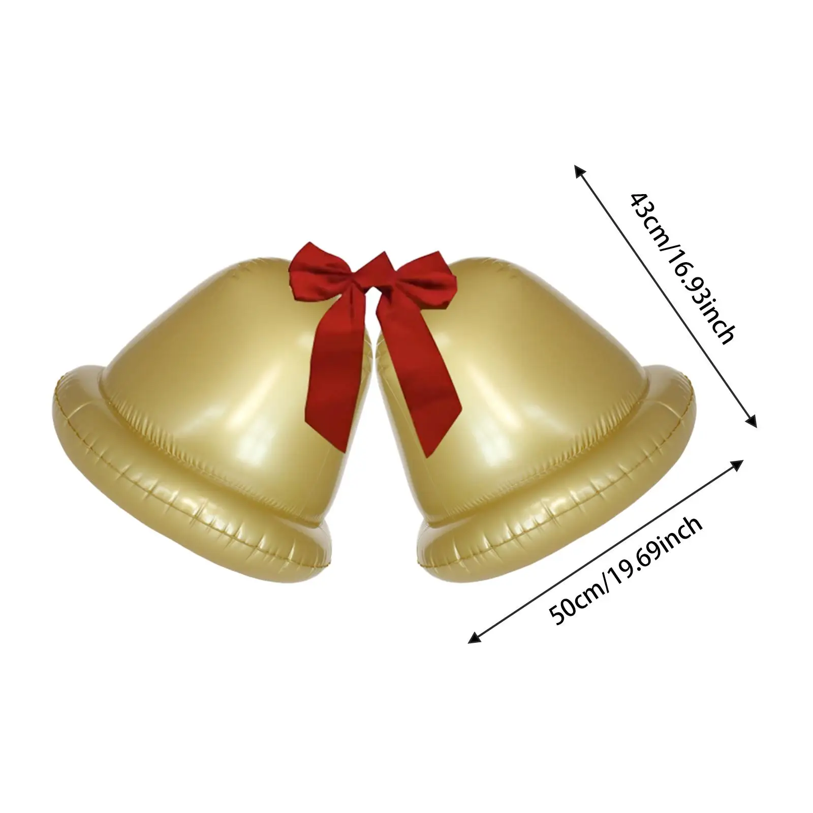 جرس عيد الميلاد القابل للنفخ، زخرفة كروية قابلة للنفخ، لوازم الحفلات متعددة الأغراض، ديكور عيد الميلاد لنافذة المتجر، الباب الأمامي، عطلة #6