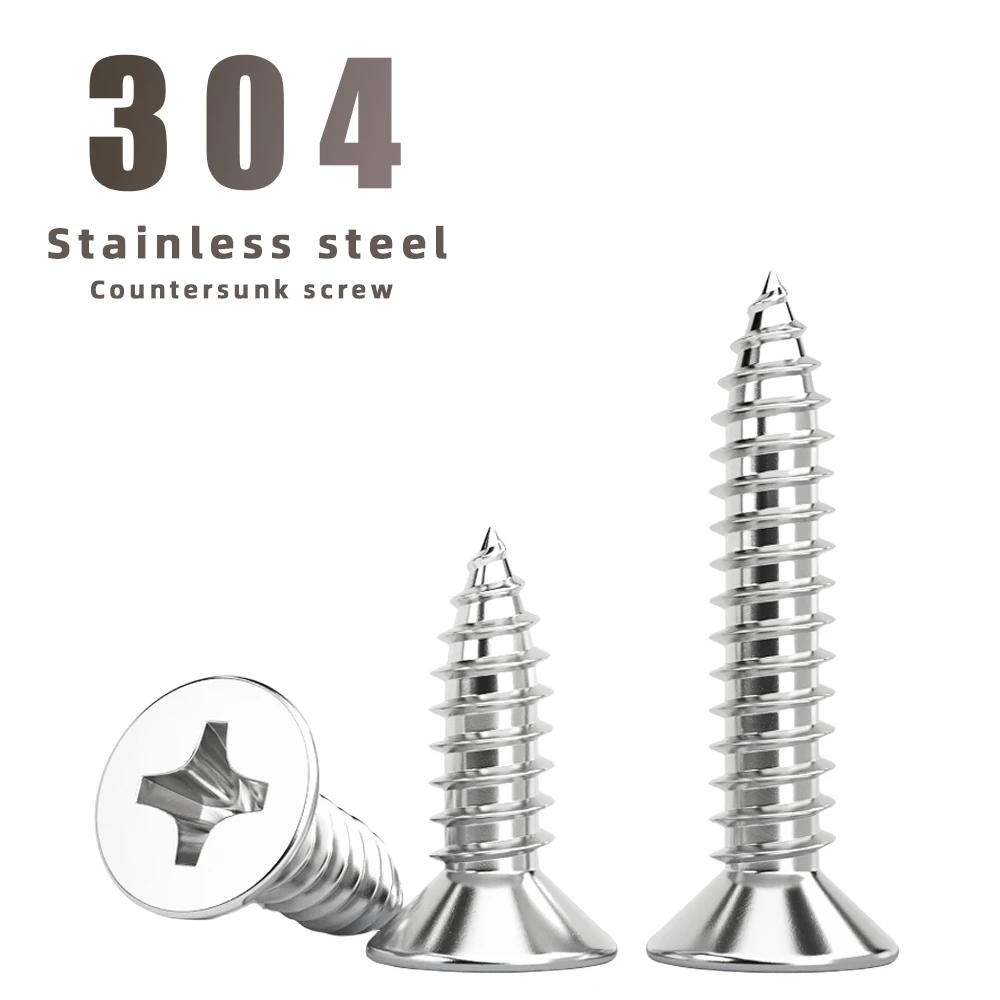 304 stainless steel material Fine thread countersunk self-tapping screws M5.5 M6 M8 Precision mechanical parts available