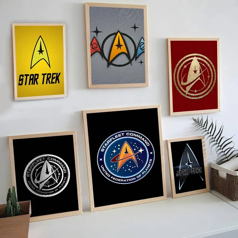 Star T-Treks logo Movie Sticky Posters Whitepaper Sticker DIY Room Bar Cafe Posters Wall Stickers