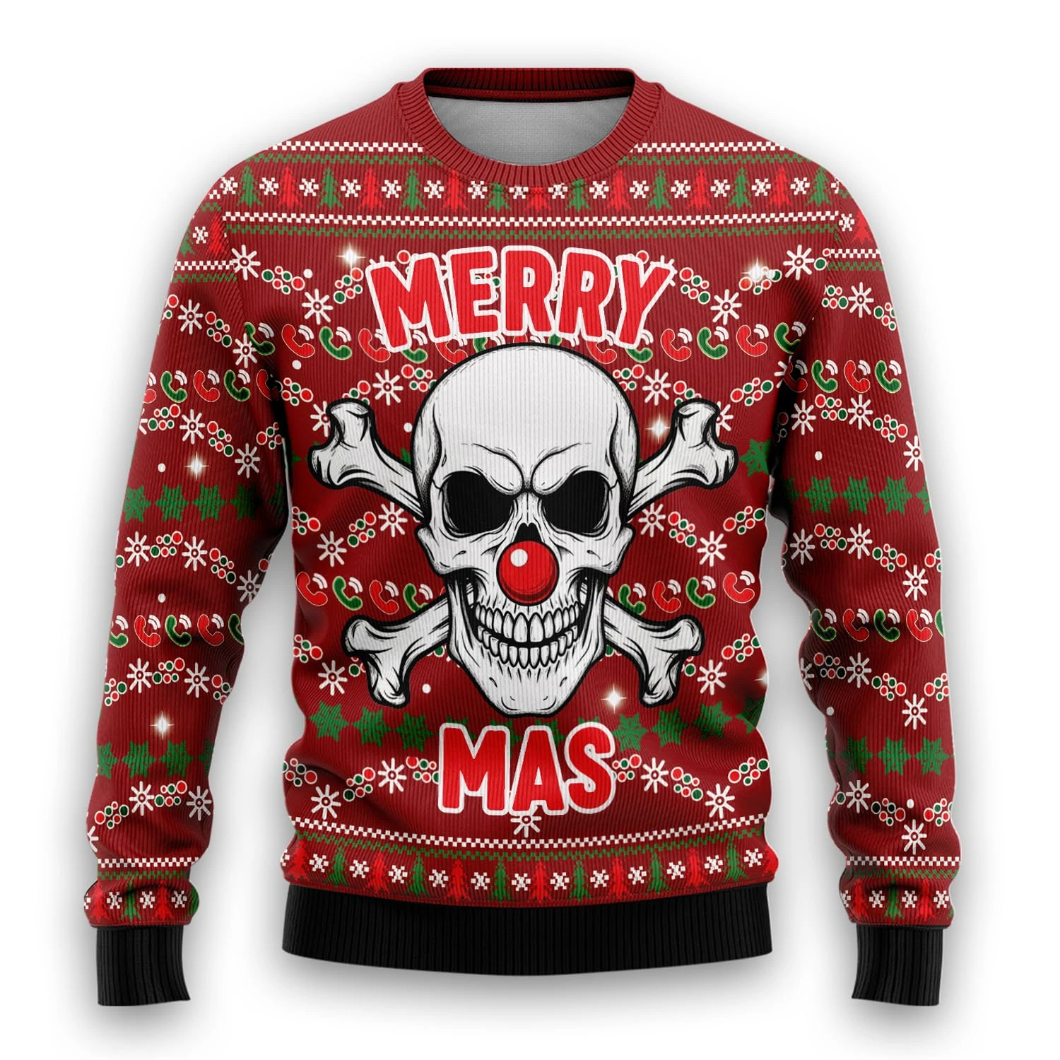 

Уродливый рождественский свитер с рисунком Пирата Санта-Клауса, новинка 2026, толстовки с рисунком черепа, пуловеры с забавным дизайном, мужские джемперы, свитера