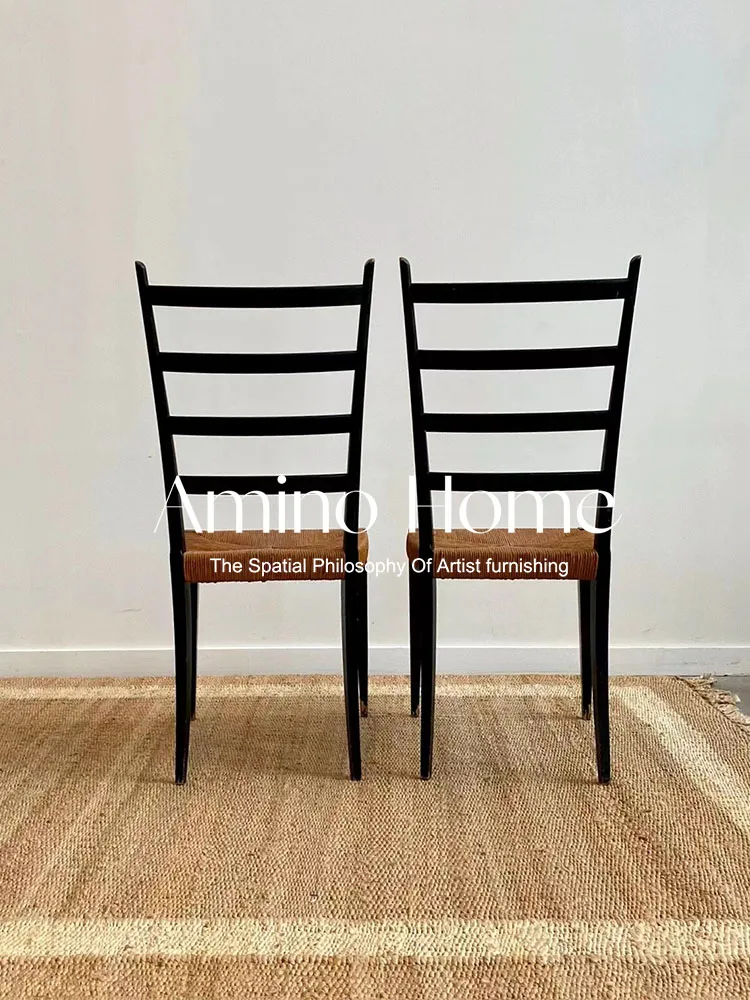 High Back Jantando a cadeira, cadeira simples do Rattan, madeira maciça, vento, Homestay