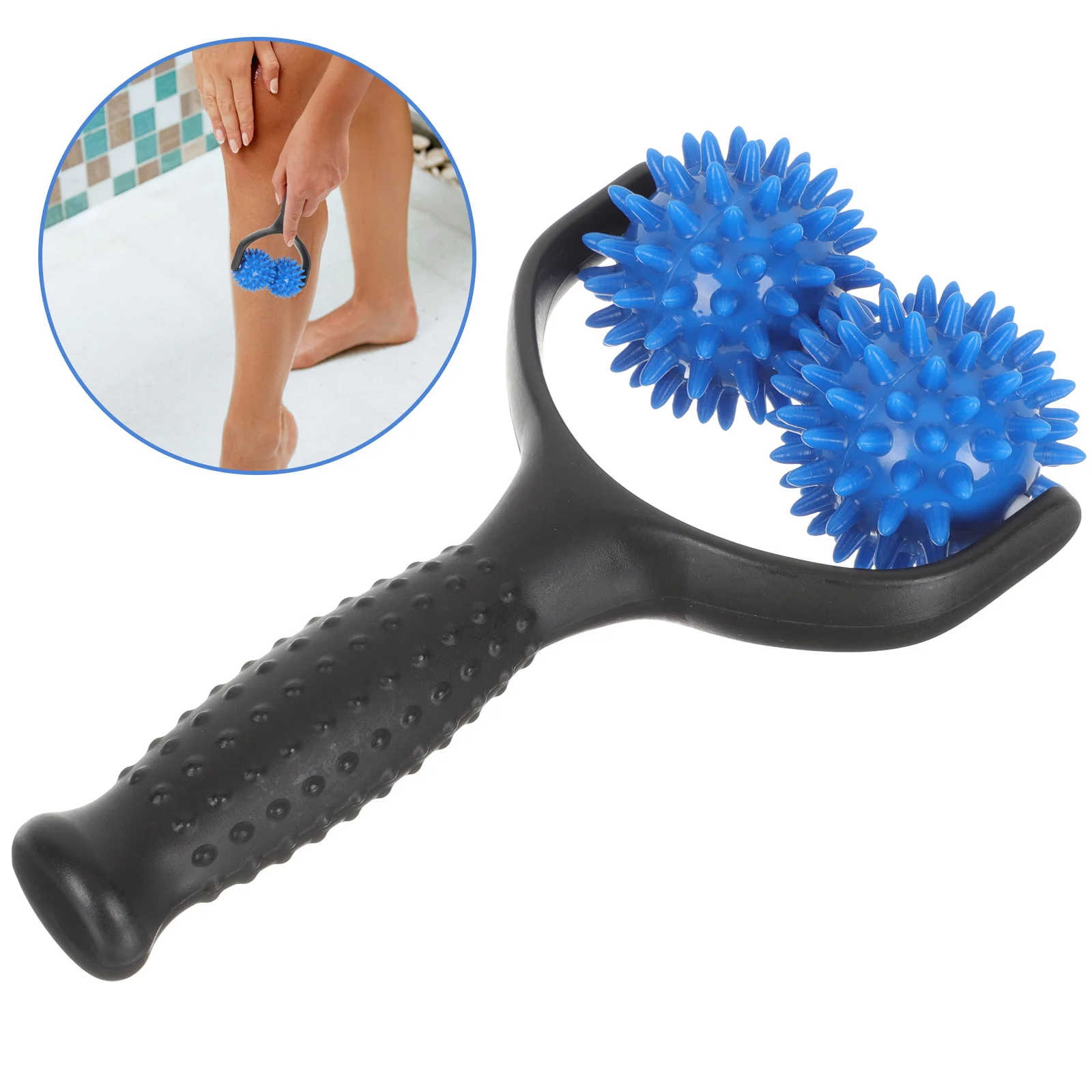 

Многоцелевой массажный мяч, легкий роликовый массажер для спины, расслабляющий домашний офис, путешествия, инструмент для облегчения боли в ногах, шее, плечах