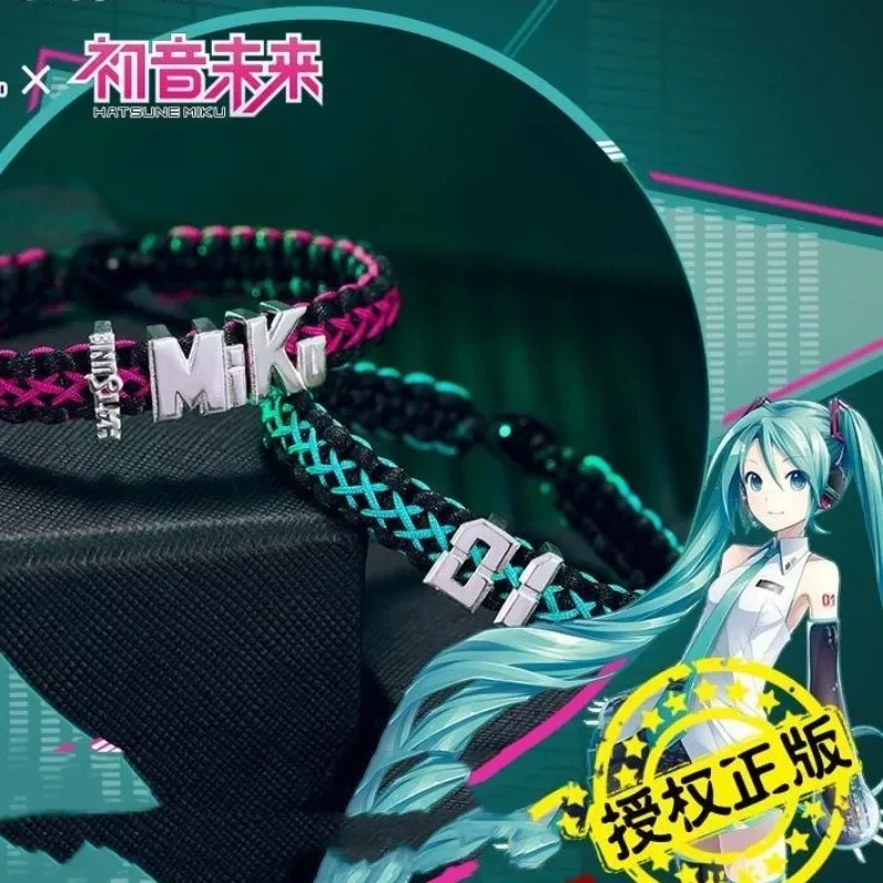 

Браслет Hatsune Miku из натурального камня на удачу, аниме периферийный милый креативный браслет kawaii girl в форме сердца, украшение, подарок