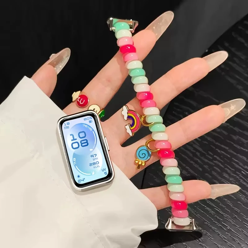 Gorgeous Scrunchie Straps for Huawei Band 11 Pro Elastic Stretchable Brecelet Correa Replacement for Huawei Smartwatch 11/10/9/8