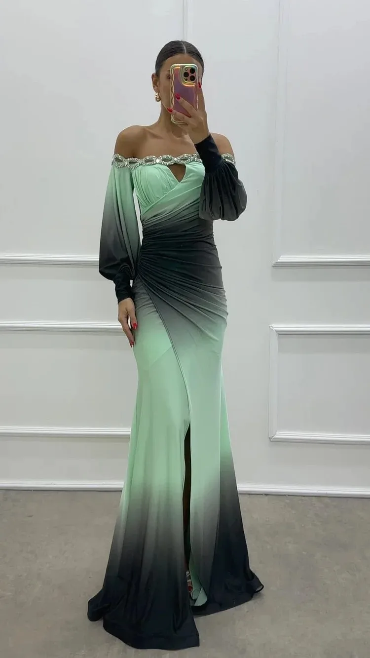 European and American new party camisole positioning slit dress INS casual loose large swing dress