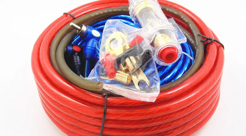 

Комплект проводки для автомобильной аудиосистемы с держателем предохранителя 60А, кабелем 8GA и усилителем 1500W для сабвуфера