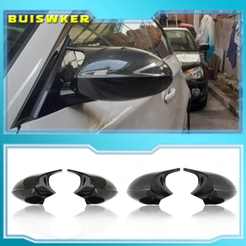 

1pair For BMW E87 E81 E82 E90 E91 E92 E93 Rear View Side Case Trim ABS Carbon Fiber Style Car Rearview Mirror Cover