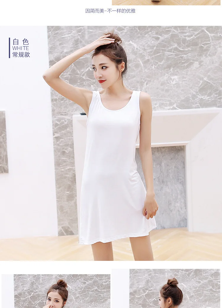 1 40 Momme Modal Sommer-Midikleid für Damen Ärmelloses Locker Sitzendes Tanktop-Kleid Lässiges Layering-Slip-Kleid – Detail 16