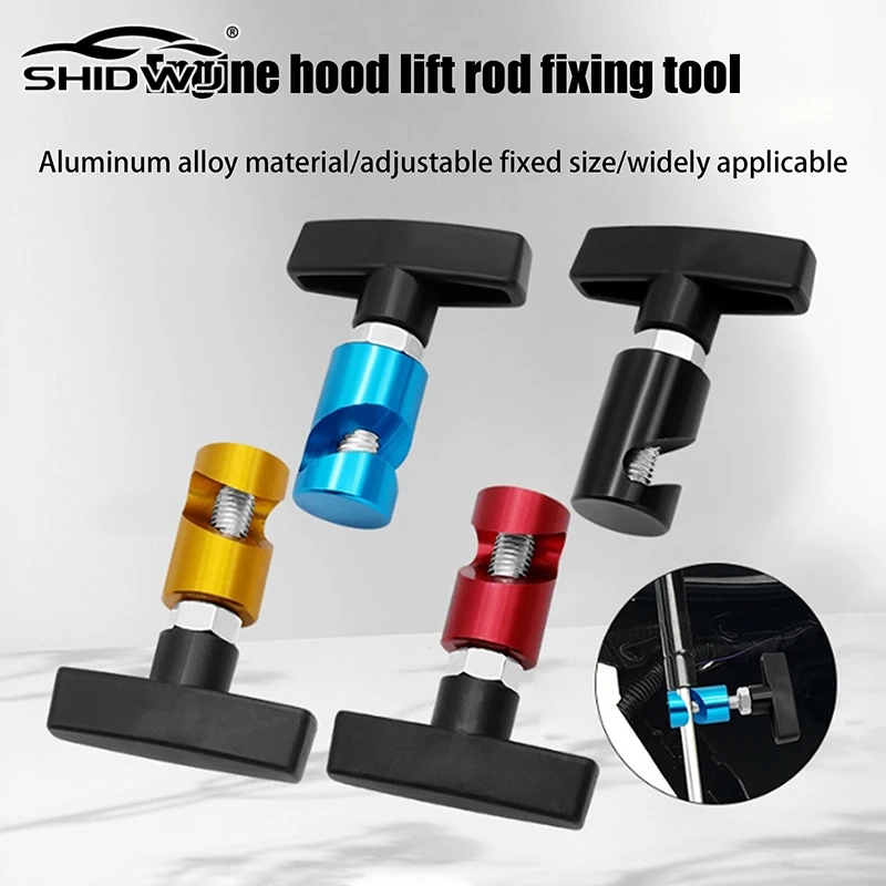 Auto Kap Houder Universele Anti Slip Klem Gas Strut Veiligheid Bevestiging Tool Kap Luchtdruk Motorkap Lifting Ondersteuning Staaf Tool