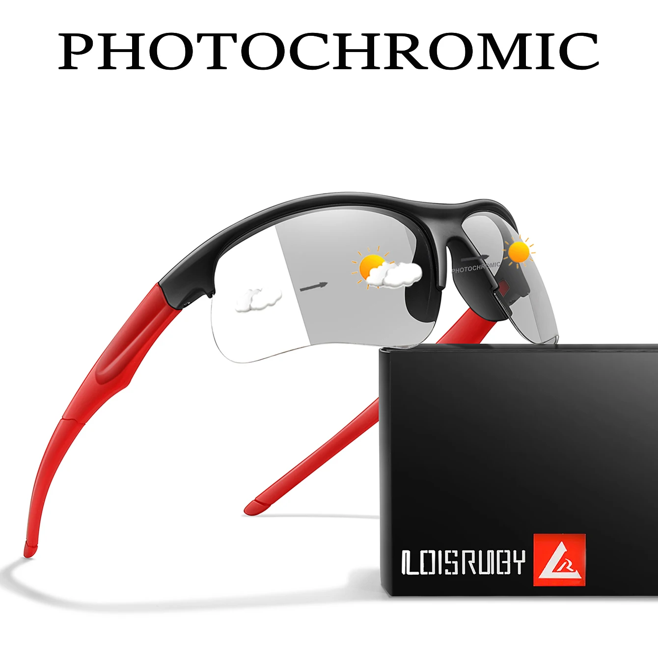 

Motorcycle Photochromic Sunglasses Men Women Outdoor Mtb Bicycle Cycling Runnging Eyewear Sports Bike Windproof Goggles