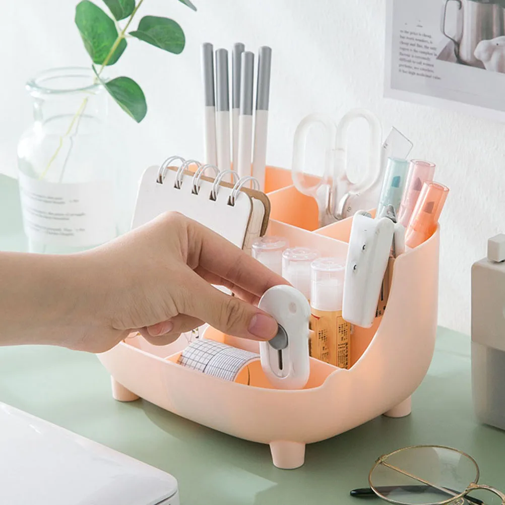 

Multi-Function Stationery Storage Desktop Organizer For Cosmetics Jewelry Bathroom Box Space-Saving Multi-Compartment