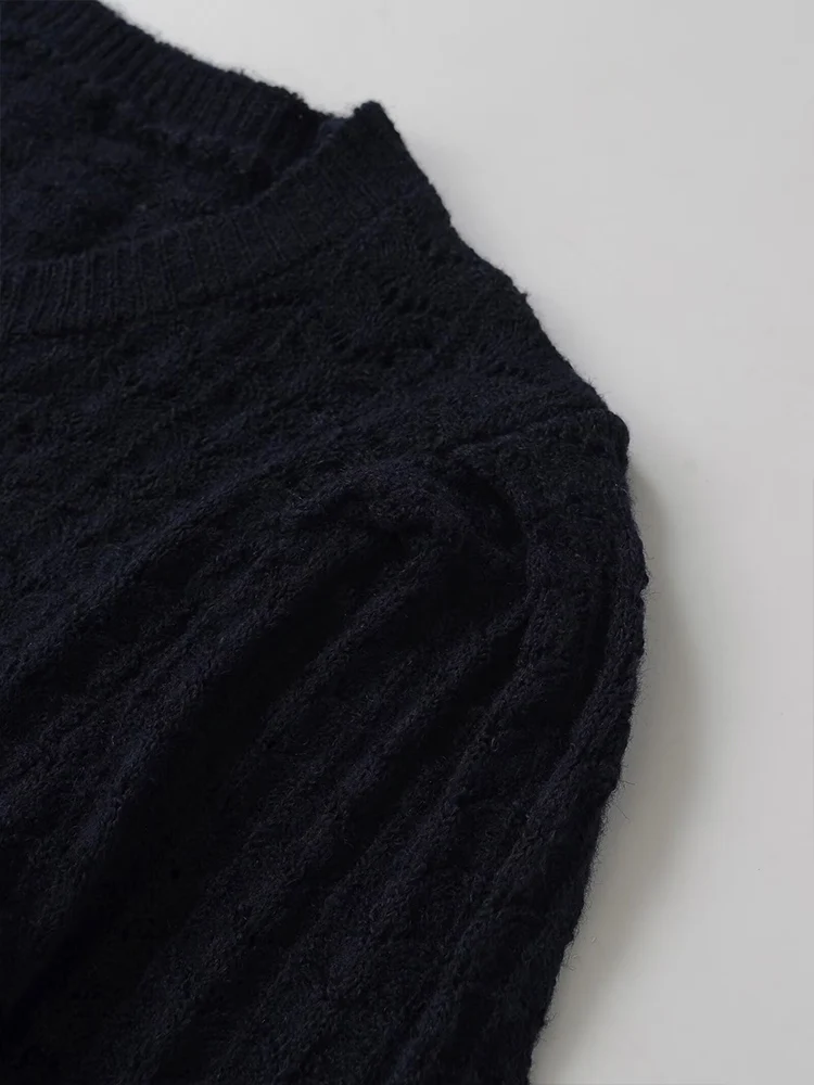 Maglione a maniche lunghe girocollo in tinta unita semplice temperamento casual da donna nuovo autunno in stile europeo e americano