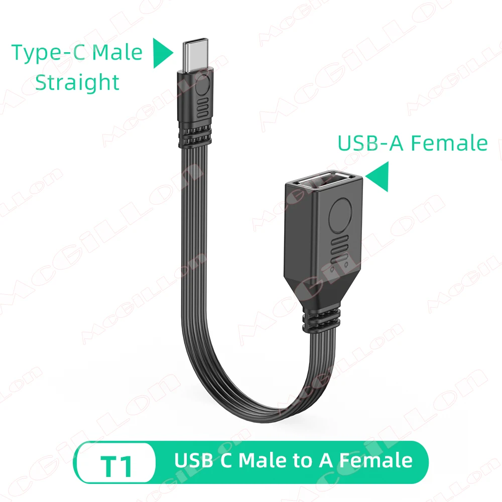 USB-C-auf-USB-A-Adapter, OTG-Kabel, 90-Grad-Typ-C-Stecker auf USB 2.0-Buchse, für MacBook Pro, Samsung, Xiaomi, Laptop, Tablet, PC