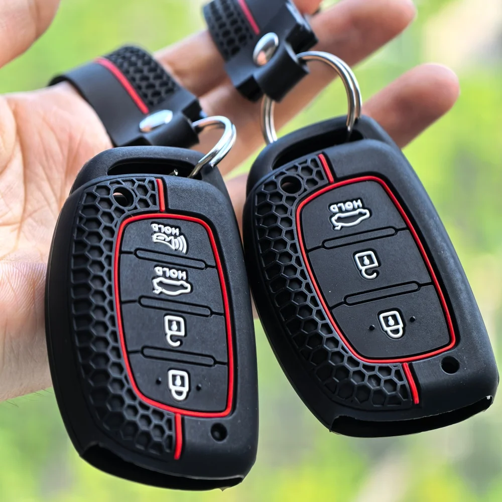 Silicone Keychain for Hyundai Ix35 Grand I10 Elantra 2017 Tucson Sonata Ix25 I20 Creta Santa Fe GLS Reina Key Cover Case