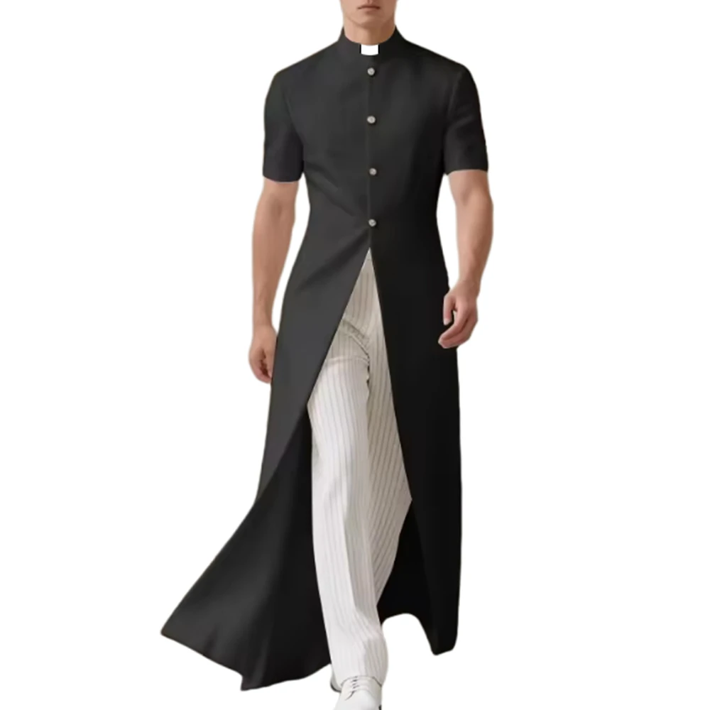 الرجال الكنيسة زي تأثيري الكاهن تبويب طوق قميص رجال الدين قميص لمنبر القس