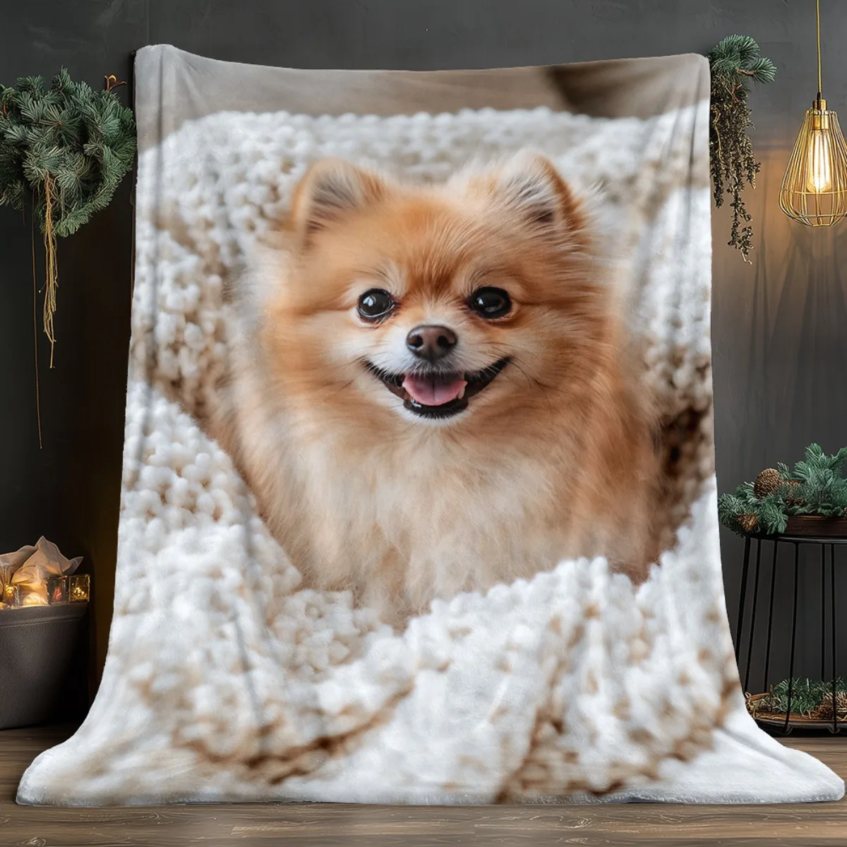 Chunky Knit Dog Bed Mat Plush Puppy Blanket Cozy Fluffy Pet Bed Luxury Dog Puppy Accessories Gift for Small Dogs Winter