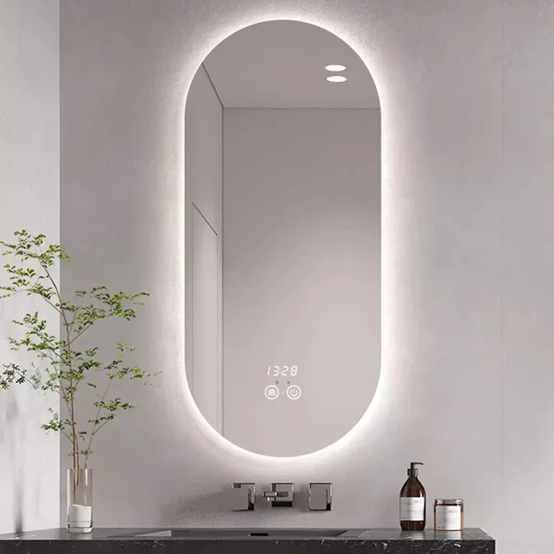 Nordic Hanging Mirror Light LED Wall Items Modern Vanity Aesthetic Mirror Funky Big Long Makeup Luxury Spiegels Decoracion Pared