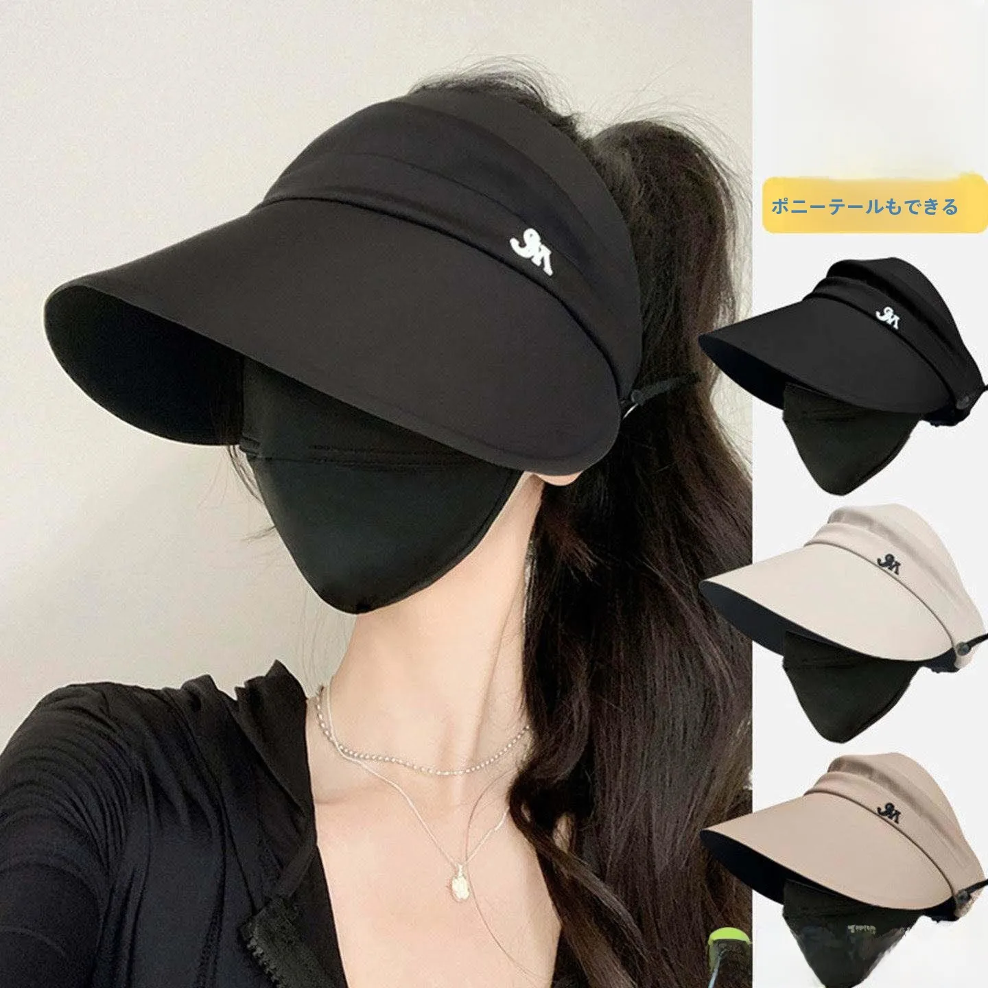 bone-de-verao-feminino-para-pesca-com-abertura-para-rabo-de-cavalo-protecao-uv-respiravel-chapeu-vazio-na-parte-superior-para-natacao-e-fitness