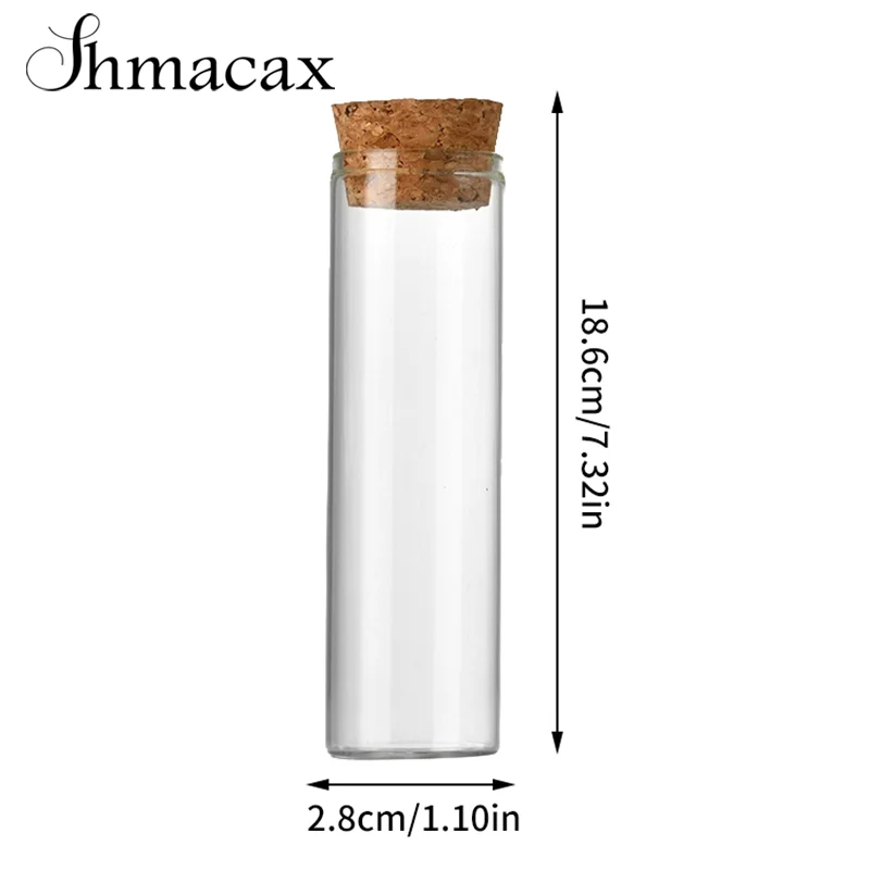 1Pcs Coffee Bean Glass Tube With Wood Tool Bottled Tubes Grain Storage Wooden Sealed Airtight Canisters Coffee Beans Storage