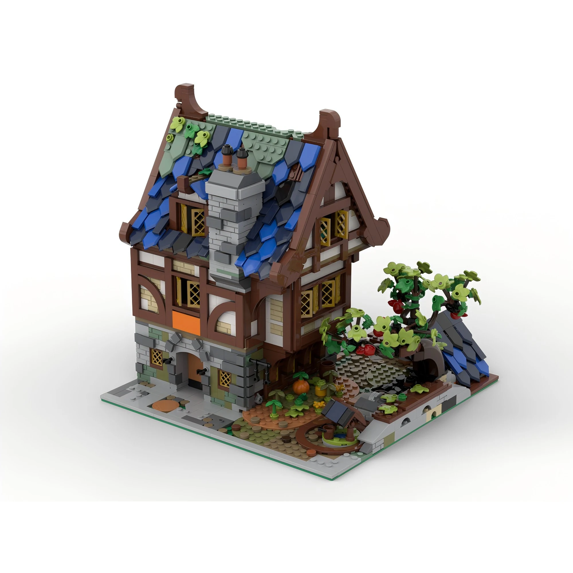 

Spot MOC-117233 Small Particle Assembled Building Blocks, Medieval Tavern Architecture Series Models, Children's Gifts, Ornament