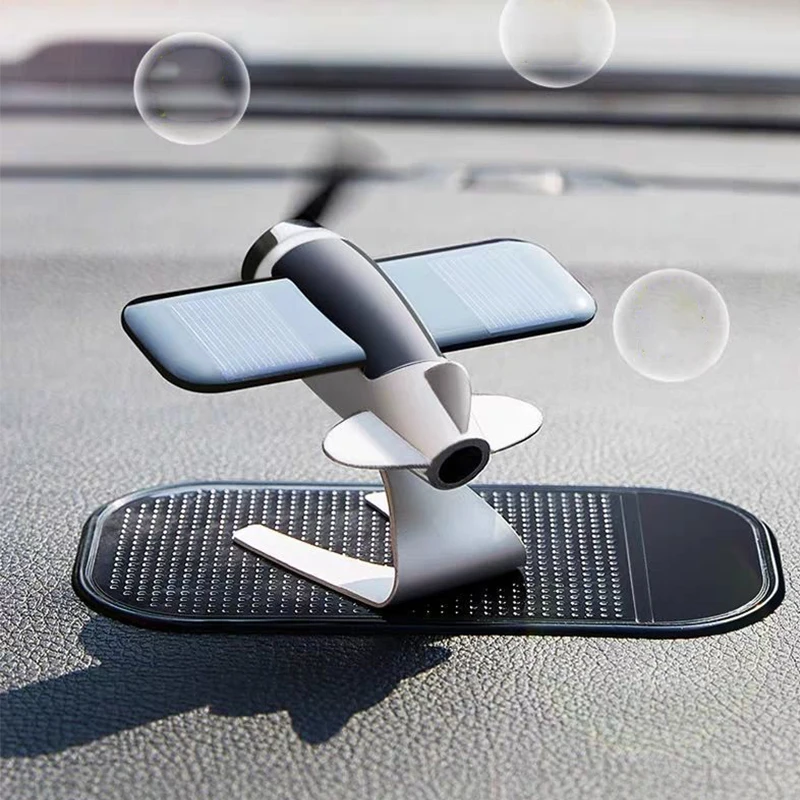 Mini Car Air Freshener Dashboard Decoration Solar Powered Airplane Model Aromatherapy Perfume Diffuser Auto Interior Accessories