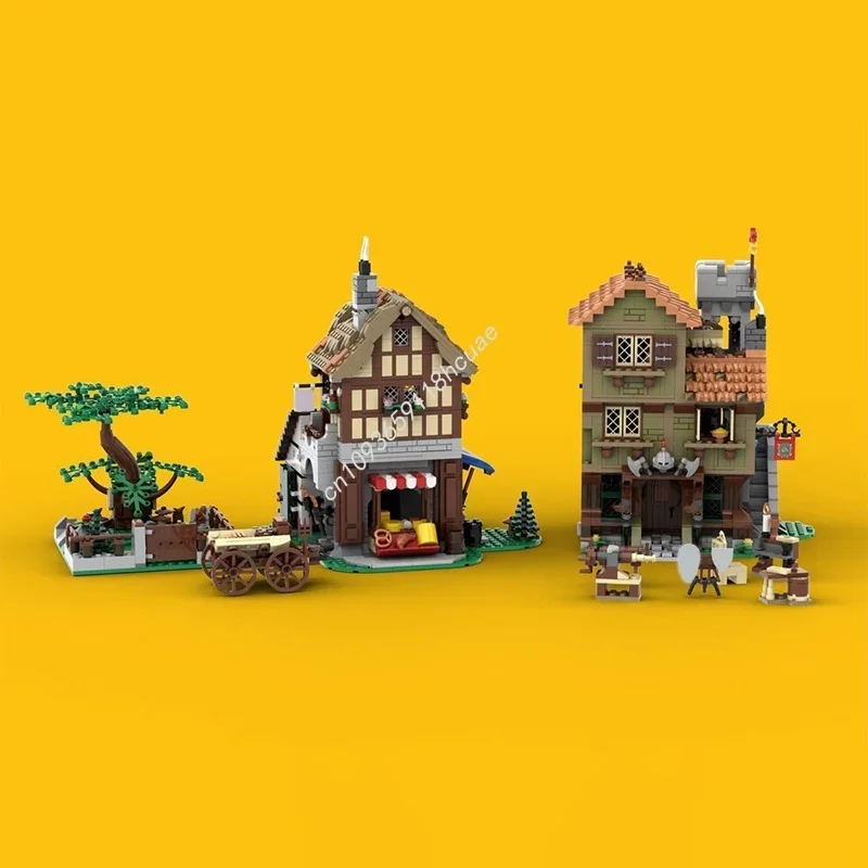 1497 Uds. MOC Cheesemaker S tienda ciudad Medieval modelo juguete arquitectura Idea ladrillo niños regalo de Navidad cumpleaños