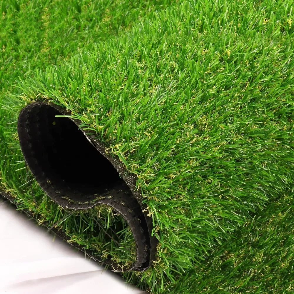 

Green Artificial Grass, 0.8" Fake Grass Turf Mat, Indoor Outdoor Artificial Lawn Rug, Dogs Pet Synthetic Grass Carpet