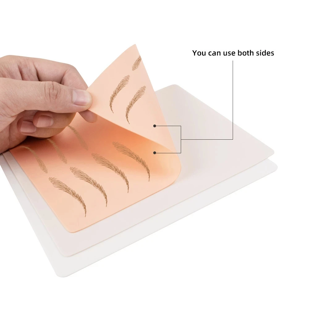 1pcs Double Side Blank Microblading Tattoo Practice Skin Eyebrow Lips Training Permanent Makeup Supplies Fake Skin