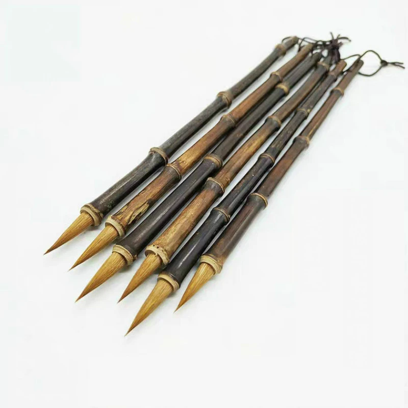 2pcs Mixed Hair Chinese Calligraphy Brush Chinese Landscape Ink Painting Writing Brush Chinese Small Regular Script Brush Pen