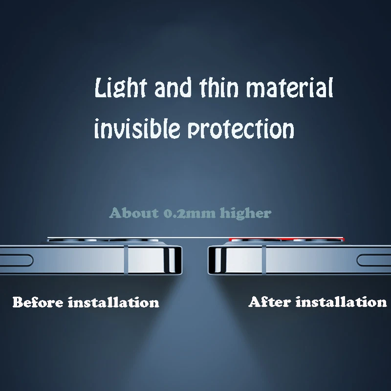 4Pcs 3D HD Back Camera Glass Protectors for iPhone 14 13 11 12 Pro Max 13 12 Mini 14 Plus Full Cover Lens Protective Glass Film