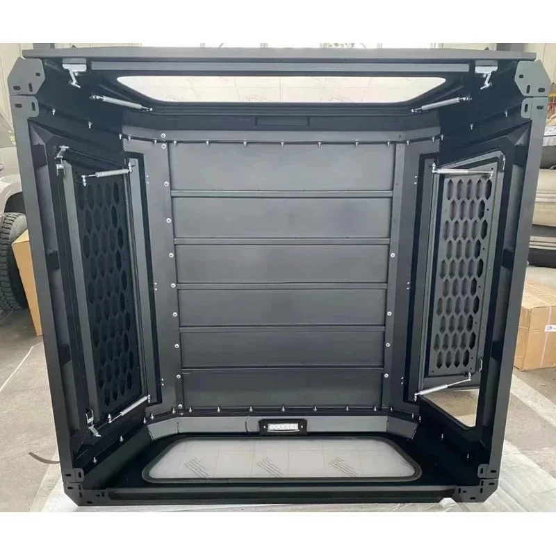 KQX Steel Top Level Truck Topper Camper Shell Pickup Canopy Hilux With Sliding Windows Pick Up Trucks