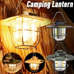 LED Camping Lamp Retro Hanging Tent Lamp Waterproof Dimmable Camping Lights 4500mAh Battery Emergency Light Lantern for Outdoor