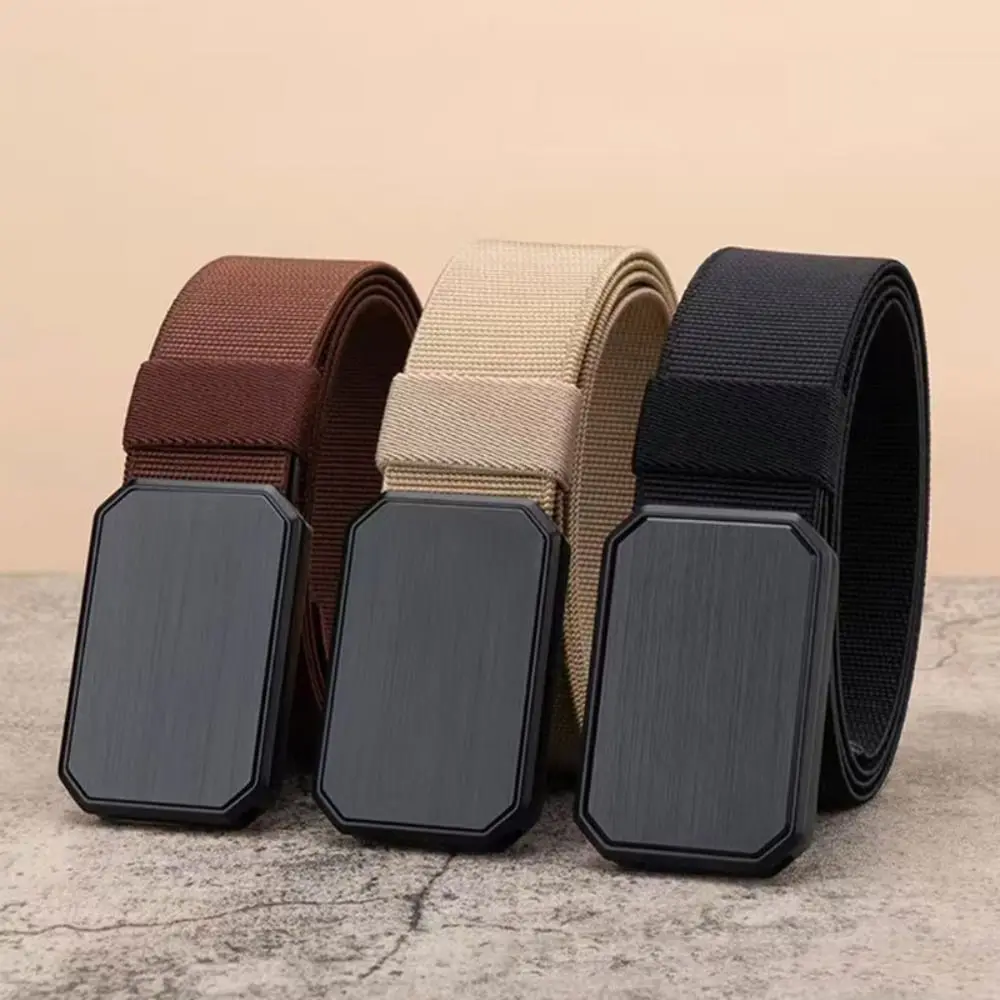 

Durable Elastic Magnetic Buckle Belt Leisure Casual Nylon Braided Belt Luxury Brand Outdoor Waistband For Man