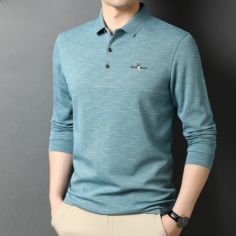 

Hengyuanxiang повседневная длинная одежда для мужчин среднего возраста с отложным воротником для папы, удобная одежда для бизнеса, подставка