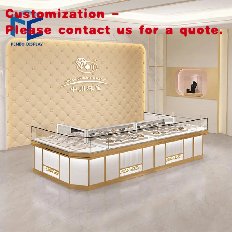 

custom.Custom Modern Mall Kiosk Watches Pearl Store Furniture Decoration Jewelry Display Counter Cabinet Showcase Jewel