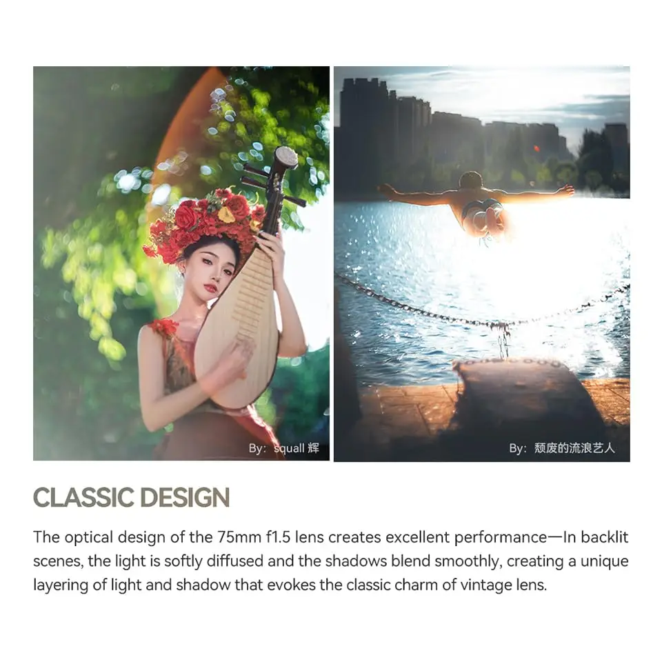 TTArtisan 75mm F1.5 Swirly Bokeh Full Frame Munual Focus Large Aperture Camera Lens for M42 Mount Camera Lens M2 M3 M4 M5 M6