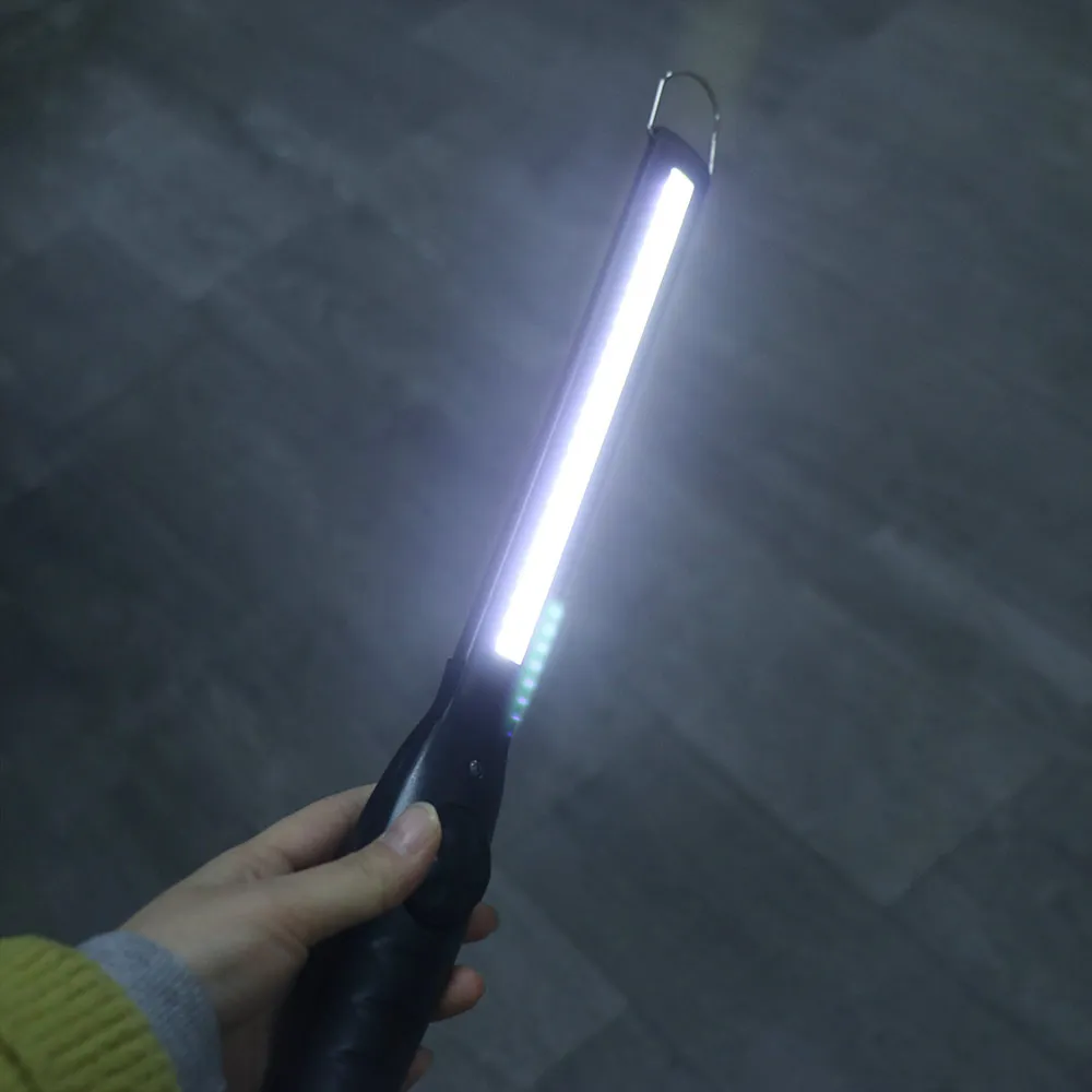 

Portable USB Rechargeable LED Work Light With Magnet 360°Rotation Base Flashlight Hook Design Bright Emergency Lamp Car Repair