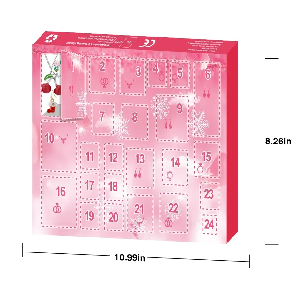 Calendrier De L'Avent 2025 Bijoux - 24 Surprises Pour Filles Et Ados, Colliers Bracelets Pendentifs Noël
