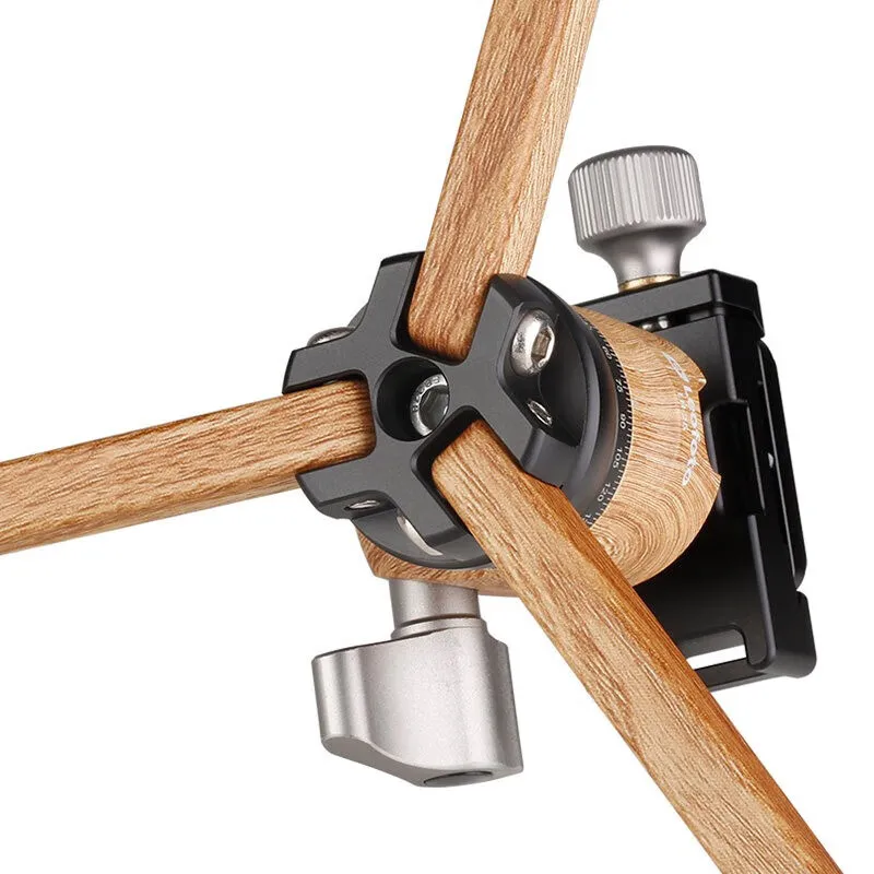 Leofoto MT-01+LH-25 (إصدار مموه/خشب الخوخ) بث مباشر متنقل يدعم حامل ثلاثي معدني صغير بدون مرآة #4